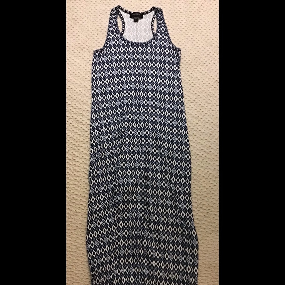 Karen Kane ~ Racerback Maxi Dress ~ Small ~ Blue & White ~ EUC